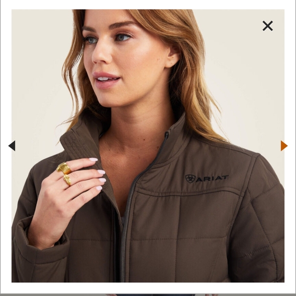 Women's Brown Quilted Ariat Jacket - Picture 4 of 7